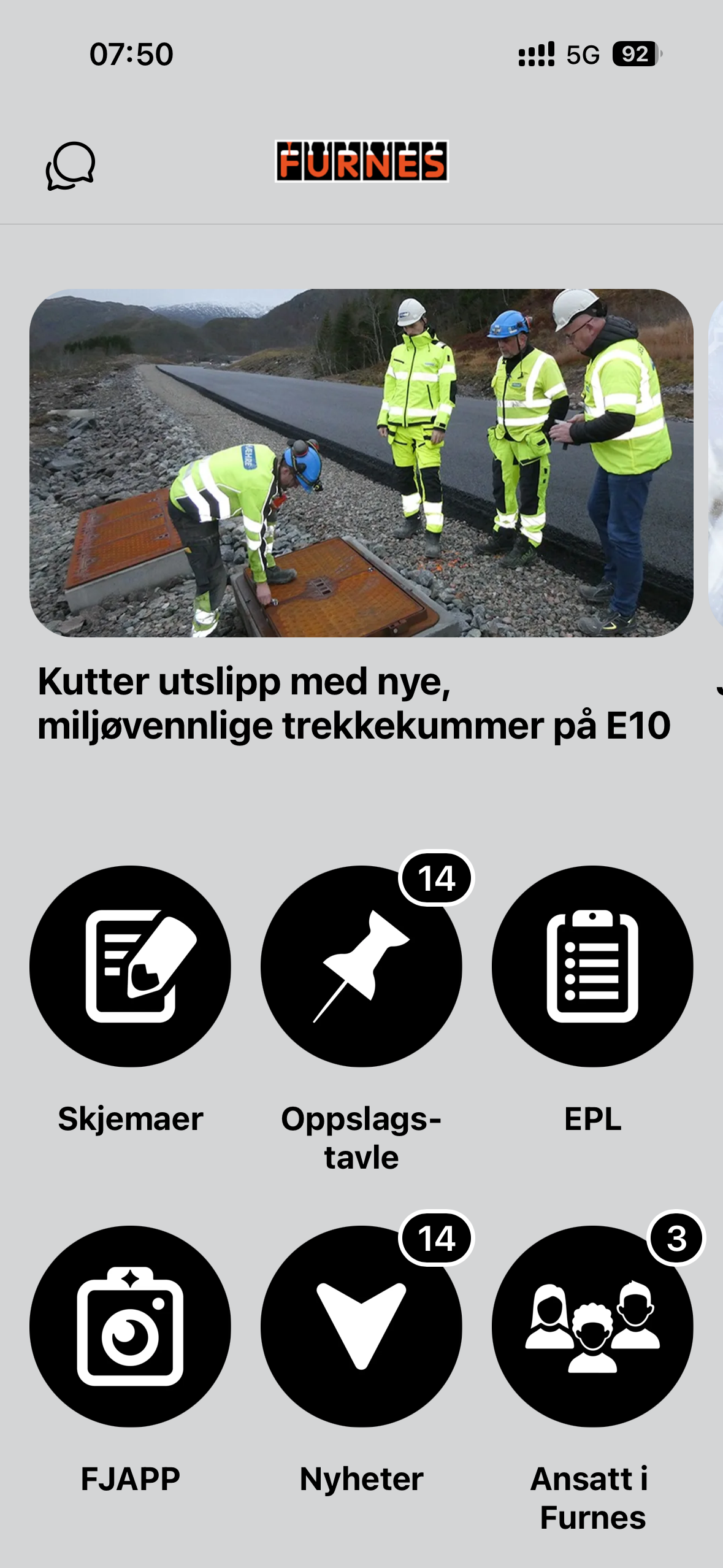 Furnes Jernstøperi sin Infohub-app