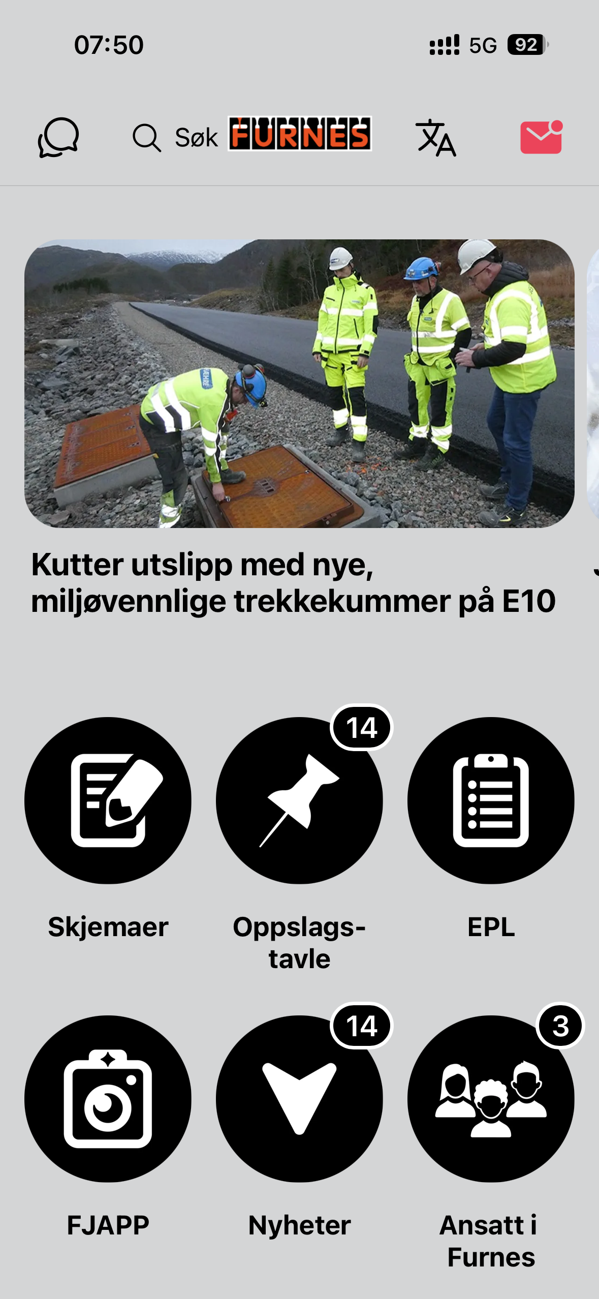 Furnes Jernstøperi sin Infohub-app