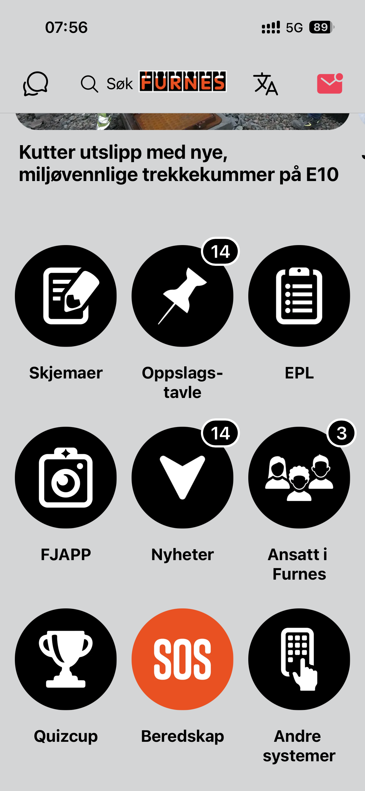 Infohub-appen til Furnes Jernstøperi