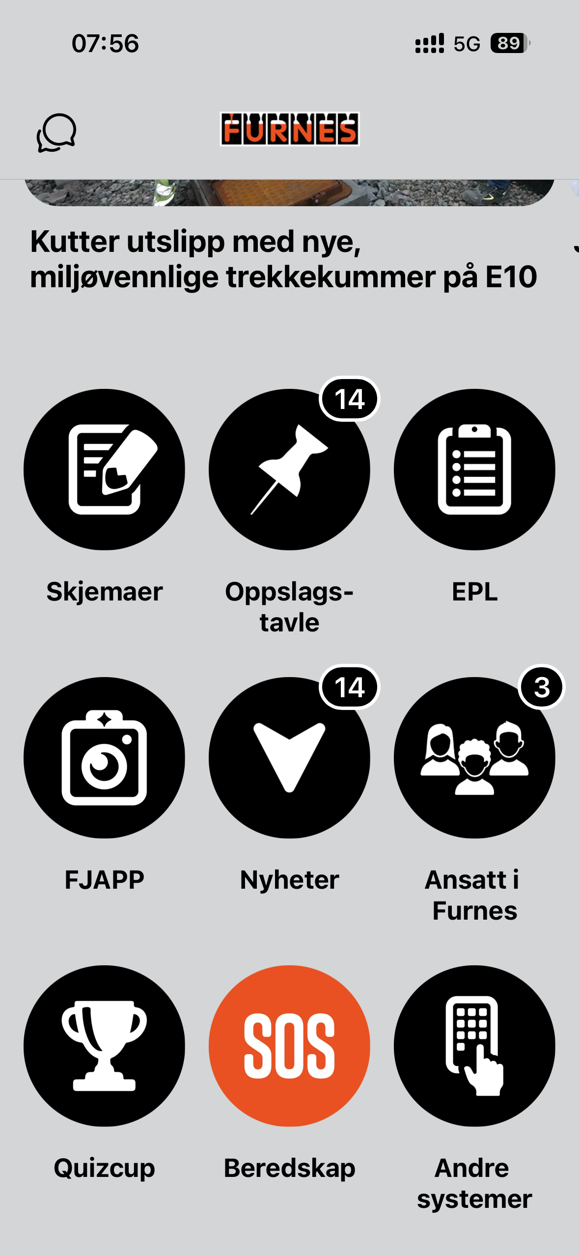 Infohub-appen til Furnes Jernstøperi
