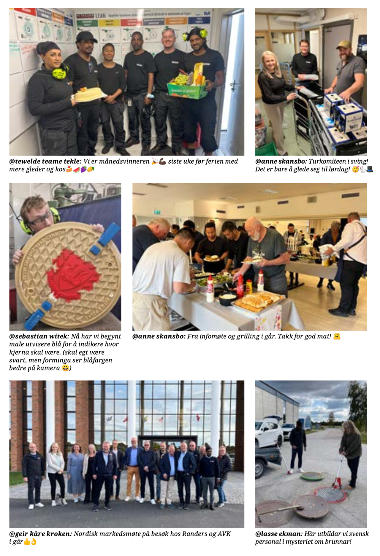 Flere bilder fra den åpne bildeveggen - quiz, grilling, gruppebilde